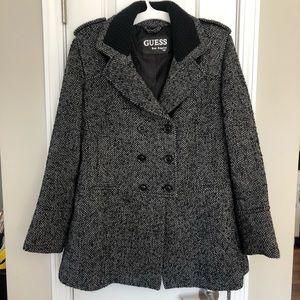 Guess herringbone pea coat
